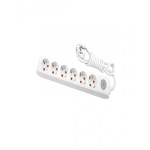 6lı Topraklı Kablolu Çocuk Korumalı Priz - 5 Metre