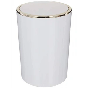 6 Litre Kapasiteli Çöp Kovası - Beyaz ve Altın Renk