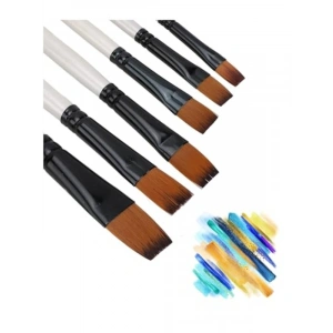 6 Parça Akrilik ve Yağlıboya Fırça Seti