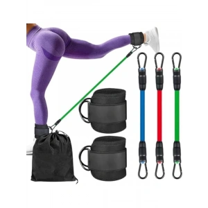 6 Parça Bacak Egzersiz Seti ile Direnç Lastiği