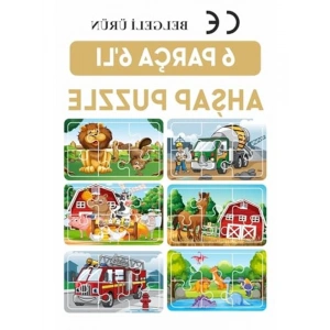 6 Parça Puzzle Seti, 6 Adet Farklı Şekilde Eğlenceli Oyun Deneyimi