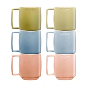 6 Parça Renkli Seramik Kupa Seti, 350 ml