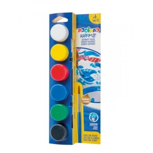 6 Renkli Süper Yıkanabilir Tempera Suluboya Seti, 6 x 25 ml