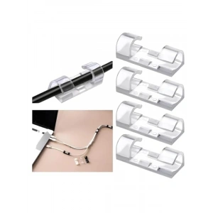 60 Adet Kablo Düzenleyici Klips Seti - Yapışkanlı Organizer