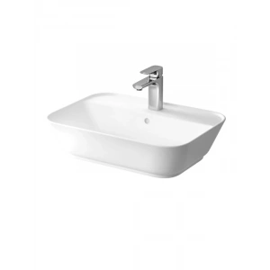 60 cm Beyaz Dikdörtgen Çanak Lavabo