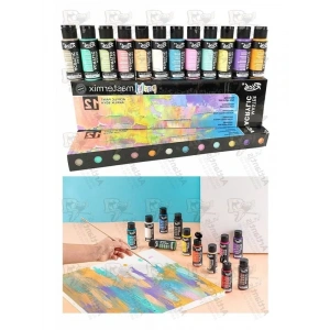 60 ml 12 Renk Pastel Akrilik Boya Seti, Profesyonel Tuval İçin