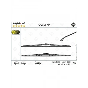 600+350 MM Uzunluğunda Silecek Seti