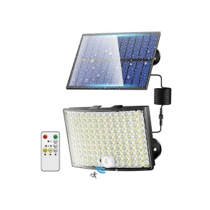 60W Güneş Enerjili 268 LEDli Projektör, Kumandalı Dış Mekan Aydınlatma