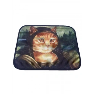 60x45 cm Elekli Desenli Kedi Tuvalet Önü Paspası