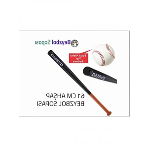 61 cm Ahşap Beyzbol Sopası, Beyzbol Topu Hediye