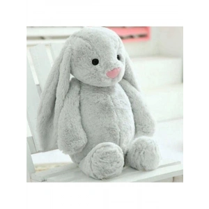 65 cm Gri Uzun Kulak Peluş Tavşan
