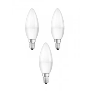 6W Sarı Işık LED Mum Ampul, E14, 3 Adet Paket