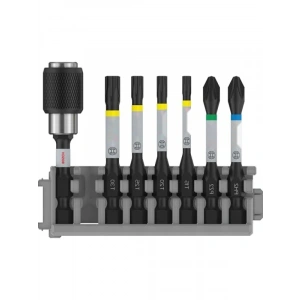 7 Parçalı Tornavida Ucu Seti - Darbeli Matkap Aksesuarı, Uzunluk: 25 mm