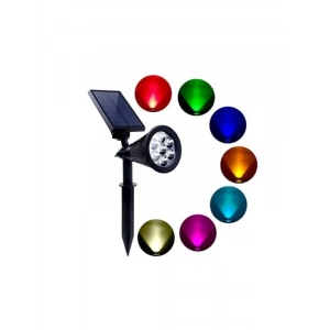 7 Renkli LED’li Güneş Enerjili Bahçe Aydınlatması, 7W Güç ile