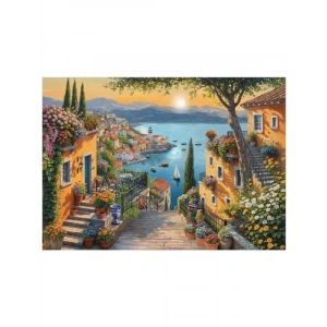 700 Parça Limana Doğru Temalı Puzzle, Eğlenceli Aktivite