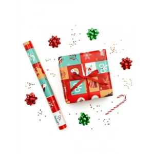 70x100 cm Premium Yılbaşı Hediye Paketleme Kağıdı - 2li Set