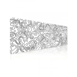 70x30 cm Dikişli Kenar Gaming Mouse Pad, Beyaz Harita Çizgileri