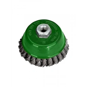 75 mm Burma Telli Çanak Fırça, Gri/Yeşil