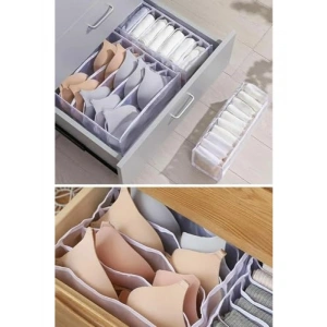 8 Bölmeli Şeffaf Sütyen Düzenleyici Organizer
