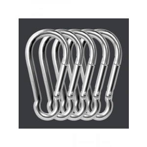 8 mm Yaylı Paslanmaz Çelik Karabina Kanca - 5li Set