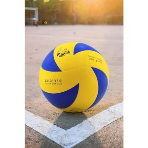 8 Panel Sarı-Mavi Voleybol Topu, İç-Dış Mekan Kullanımı İçin