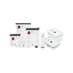 8 Parçalı Vakum Saklama Seti, Plastik, Torba ve Pompa Dahil