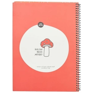 80 Yaprak Kareli Spiralli Defter - Stickerli Kapak, 18.5x25 cm