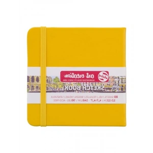 80 Yapraklı Altın Sarısı Eskiz Defteri: 12x12 cm Boyutunda