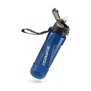 850ml Tritan Su Matarası, Pipetli ve Lacivert Renk