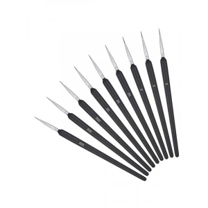 9 Parça İnce Detay Fırça Seti, Boyama ve Model Yapımı İçin