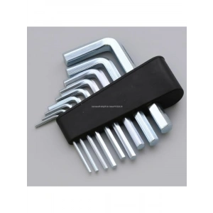 9 Parça Krom Kaplamalı Alyan Seti, Dayanıklı Çelik