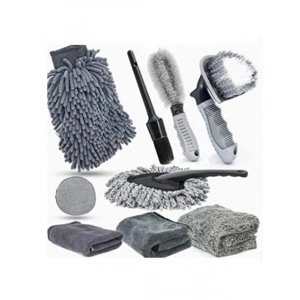 9 Parçalı Temizleme Seti, Araba ve Motosiklet Bakımı İçin