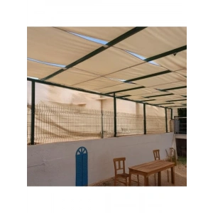 %95 Gölgeleme Kapasiteli Krem Renkli Bahçe Çit Filesi - 3 M x 3 M