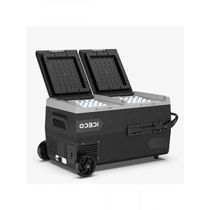 95 Litre Kapasiteli Çift Bölmeli Akülü Oto Buzdolabı, 12/24 Volt