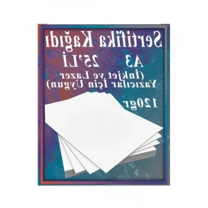 A3 Boyutunda Kalın Fotokopi Kağıdı, 120 gr, 25 Adet