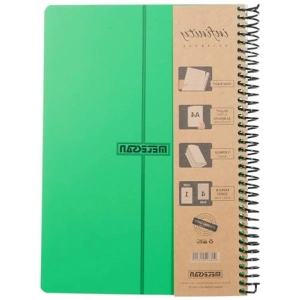 A4 5 Konulu Spiralli Defter - Yeşil PP Kapaklı