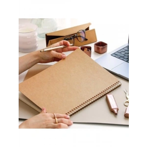 A4 Boyut Kraft Karton Kapaklı 70 Yaprak Noktalı Not Defteri