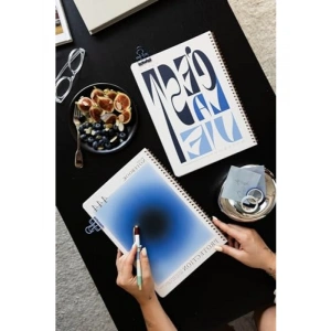 A4 Boyutunda 2li Çizgili Okul Defteri, Karton Kapak, 80 Yaprak