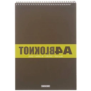 A4 Boyutunda 80 Yapraklı Çizgili Pet Spiralli Bloknot