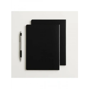 A4 Boyutunda Siyah Kraft Kapaklı Defter, 180 Derece Açılır