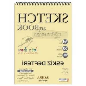 A4 Boyutunda Spiralli Eskiz Defteri, 50 Yaprak, 90 gr