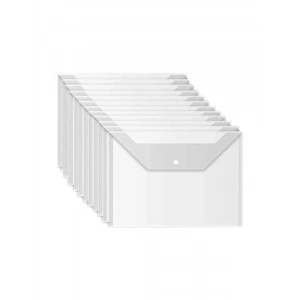 A4 Çıtçıtlı Dosya Seti, 12 Adet, Şeffaf Tasarım