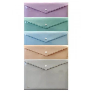 A4 Çıtçıtlı Zarf Dosya, 5 Farklı Pastel Renk Seçeneği