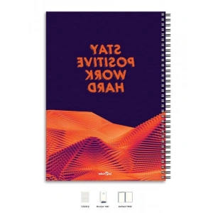 A4 Çizgili Defter, 200 Sayfa, Stay Energy Tasarım