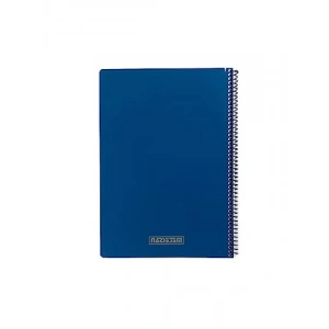 A4 Çizgili Spiralli Defter, PP Kapaklı, 100 Yaprak, Lacivert