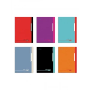 A4 Dikişli Okul Defteri, 6lı Paket (3 Çizgili + 3 Kareli)