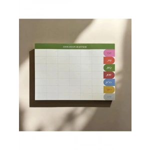 A4 Haftalık Masa Planlayıcı, Minimal Tasarım, 80 Yaprak