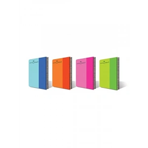 A4 Spiral Defter, 120 Yaprak, 70g Kağıt, Dayanıklı Plastik Kapak