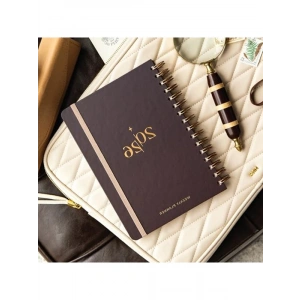 A5 Boyutunda Haftalık Spiralli Ajanda, Kahverengi