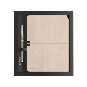 A5 Defter & Titanyum Krom Set, Bej